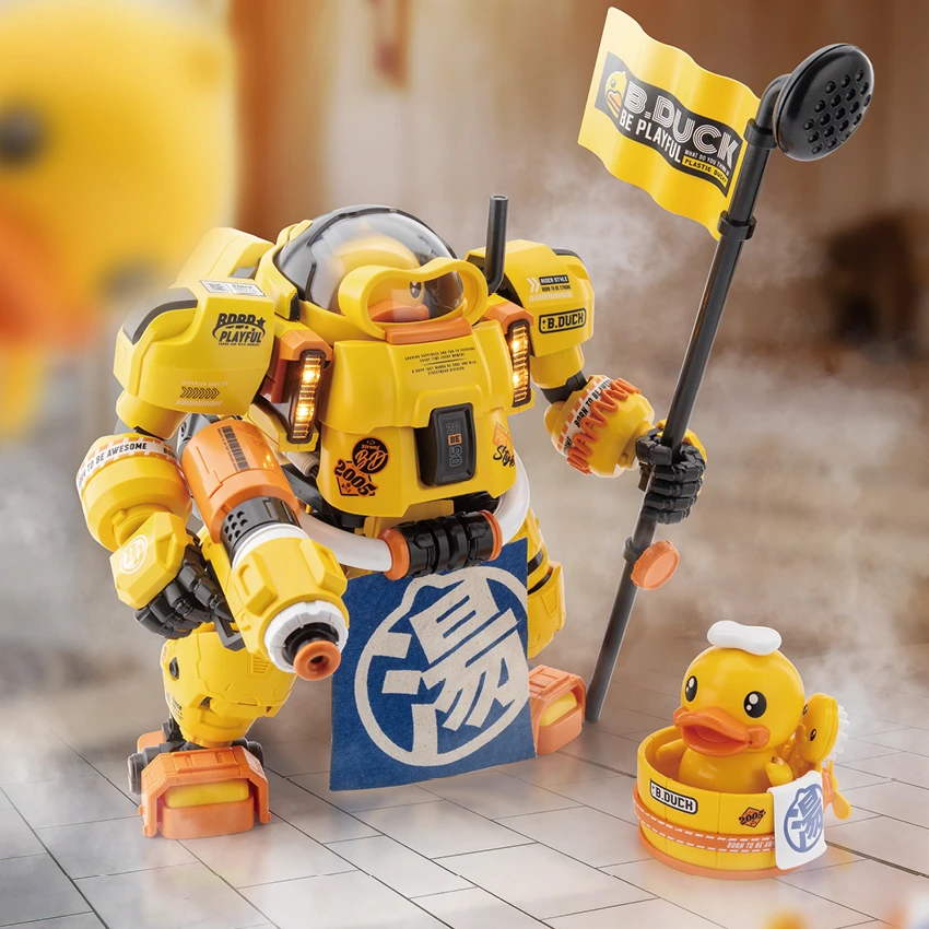现货正版圣斯基SOSKILL 斯巴达克 SPA DUCK 小黄鸭机甲手办模玩