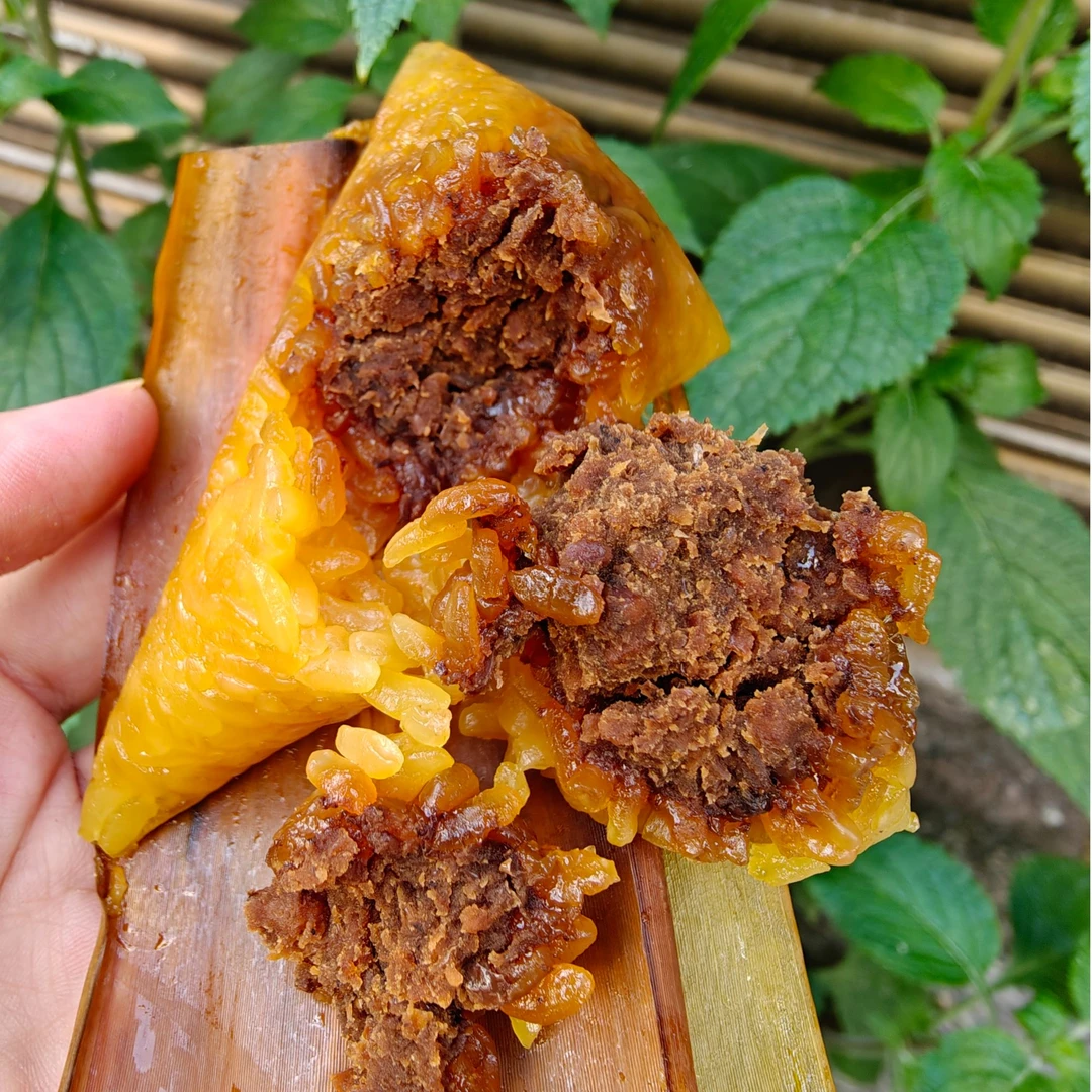 豆沙粽子云南景谷豆沙粽花生粽火腿肉粽顺丰包邮