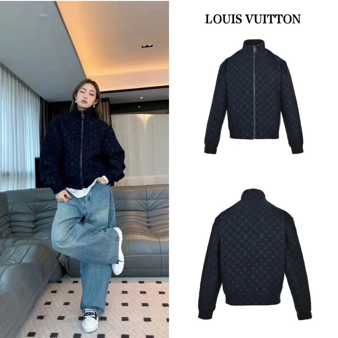 99新 LouisVuitton/路易威登 易暗纹满印金丝绒外套 m码GM002172
