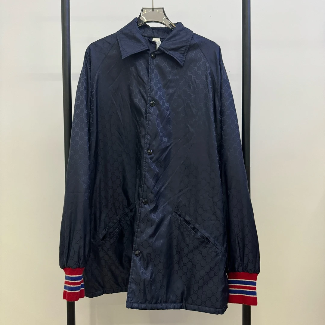 Gucci/古驰/满印logo翻领风衣外套 44码 99新 GM001092