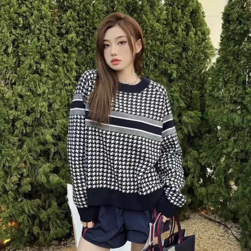 迪奥Dior/针织千鸟格 针织上衣 36码 全新 GM000115