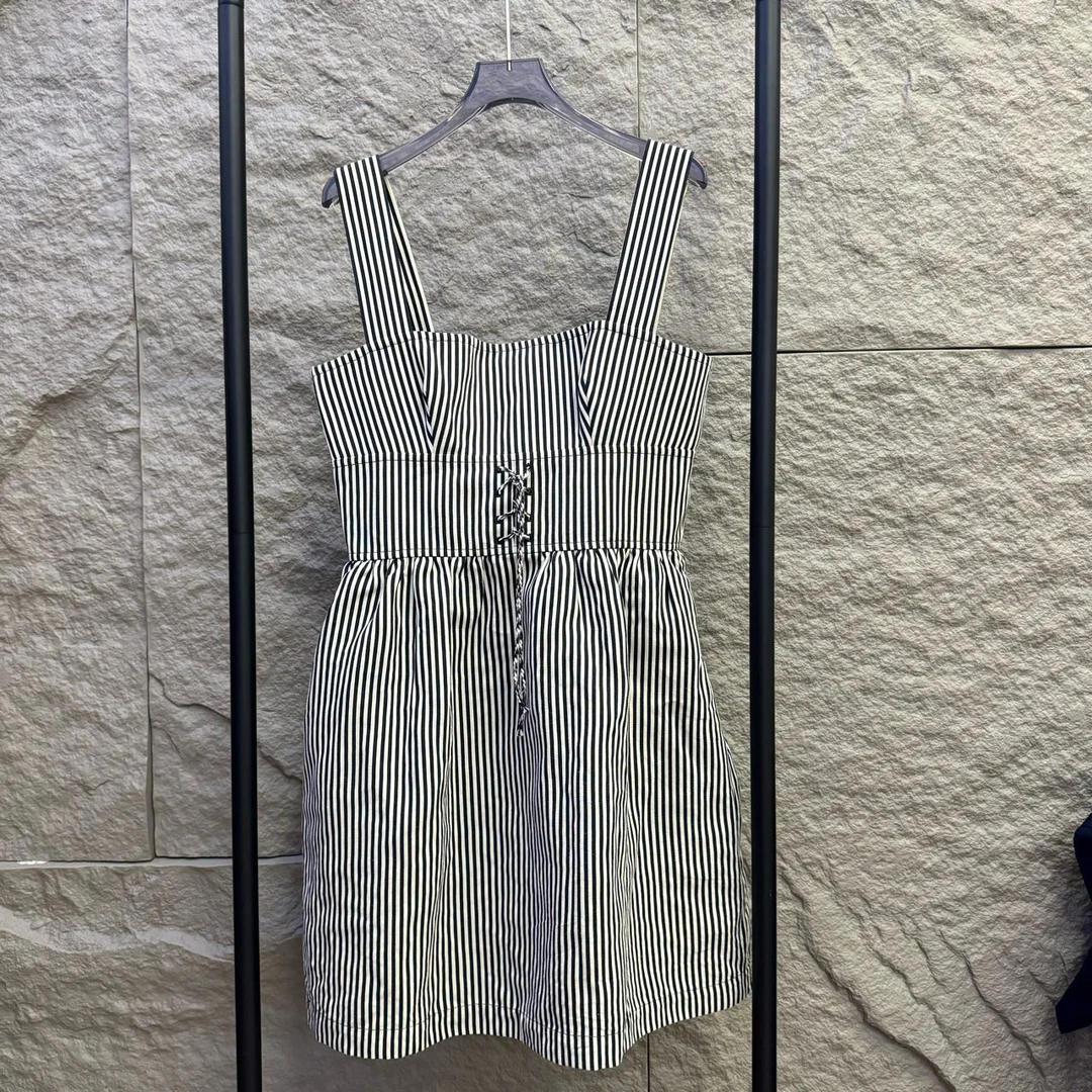 Dior/迪奥/经典条纹吊带裙 40码 99新 GM000793