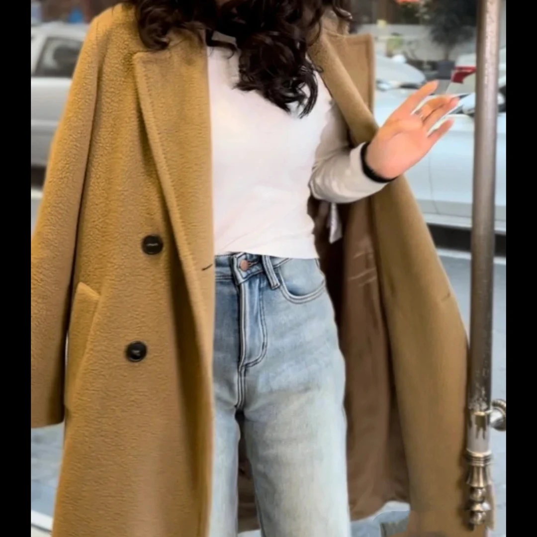 99新 MaxMara weekend系列Fily驼色女士大衣 36码 GM000897