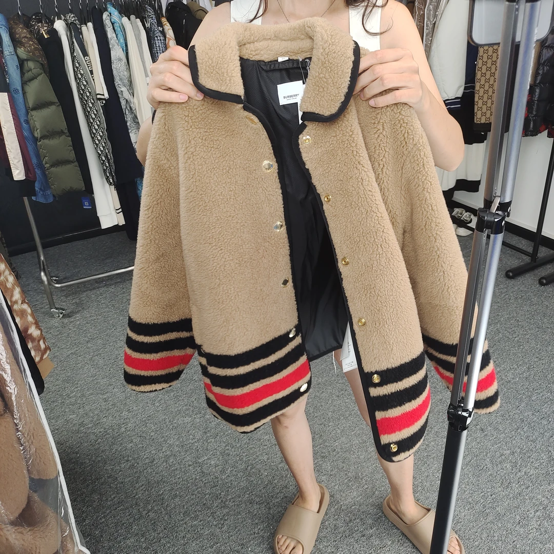 博柏利/Burberry/羊毛 毛绒大衣 99新 GM001040