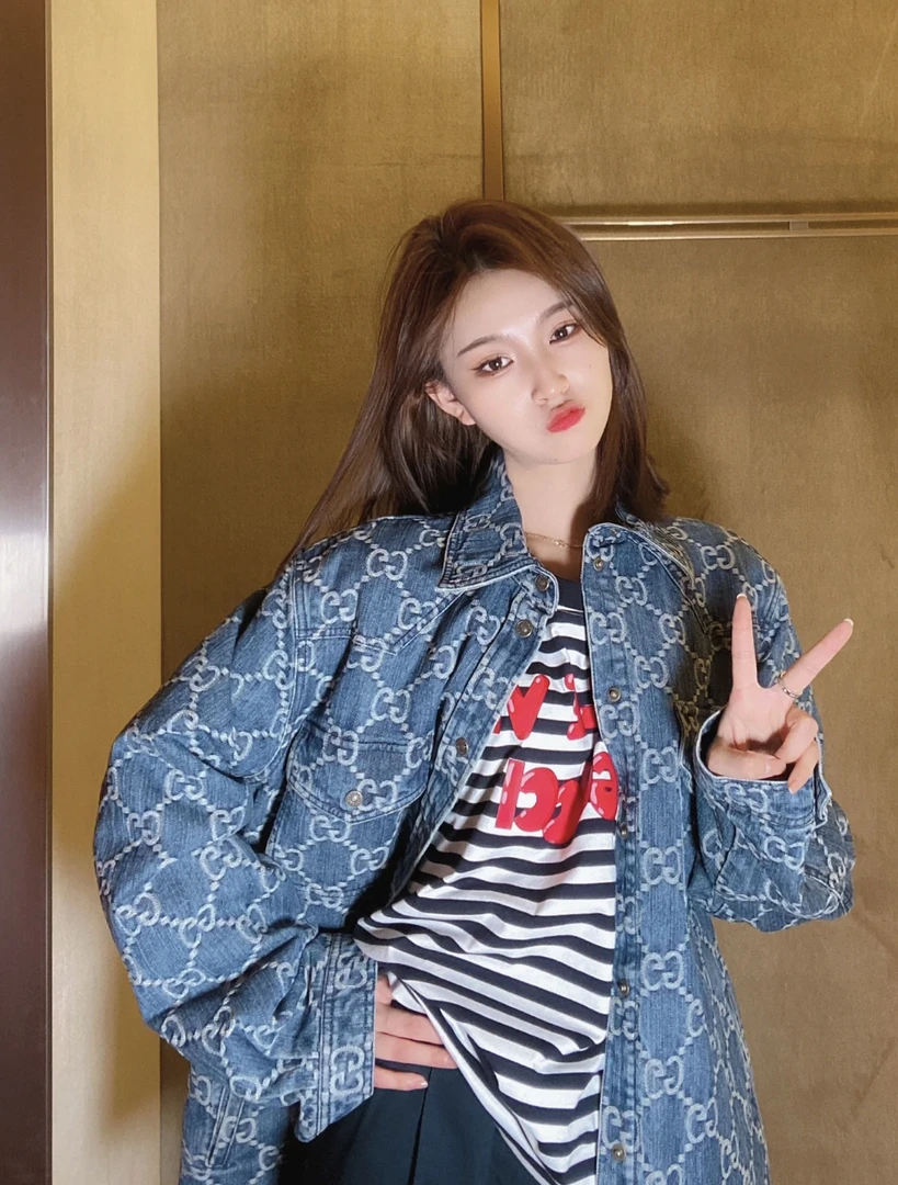 Gucci/古驰/23ss满印牛仔夹克外套 46码 99新 GM001155