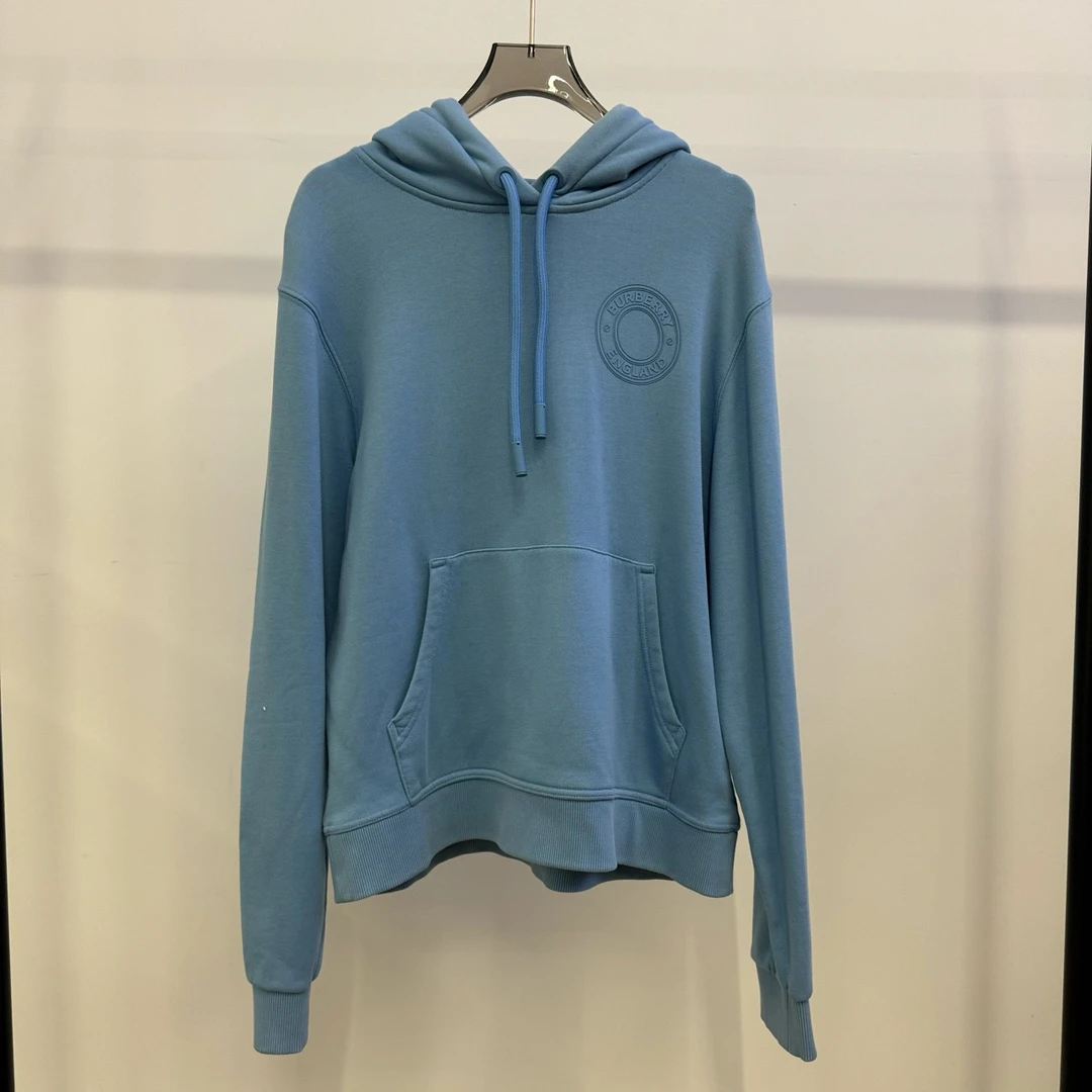 Burberry/博柏利/蓝色连帽卫衣 S码 99新 GM001209