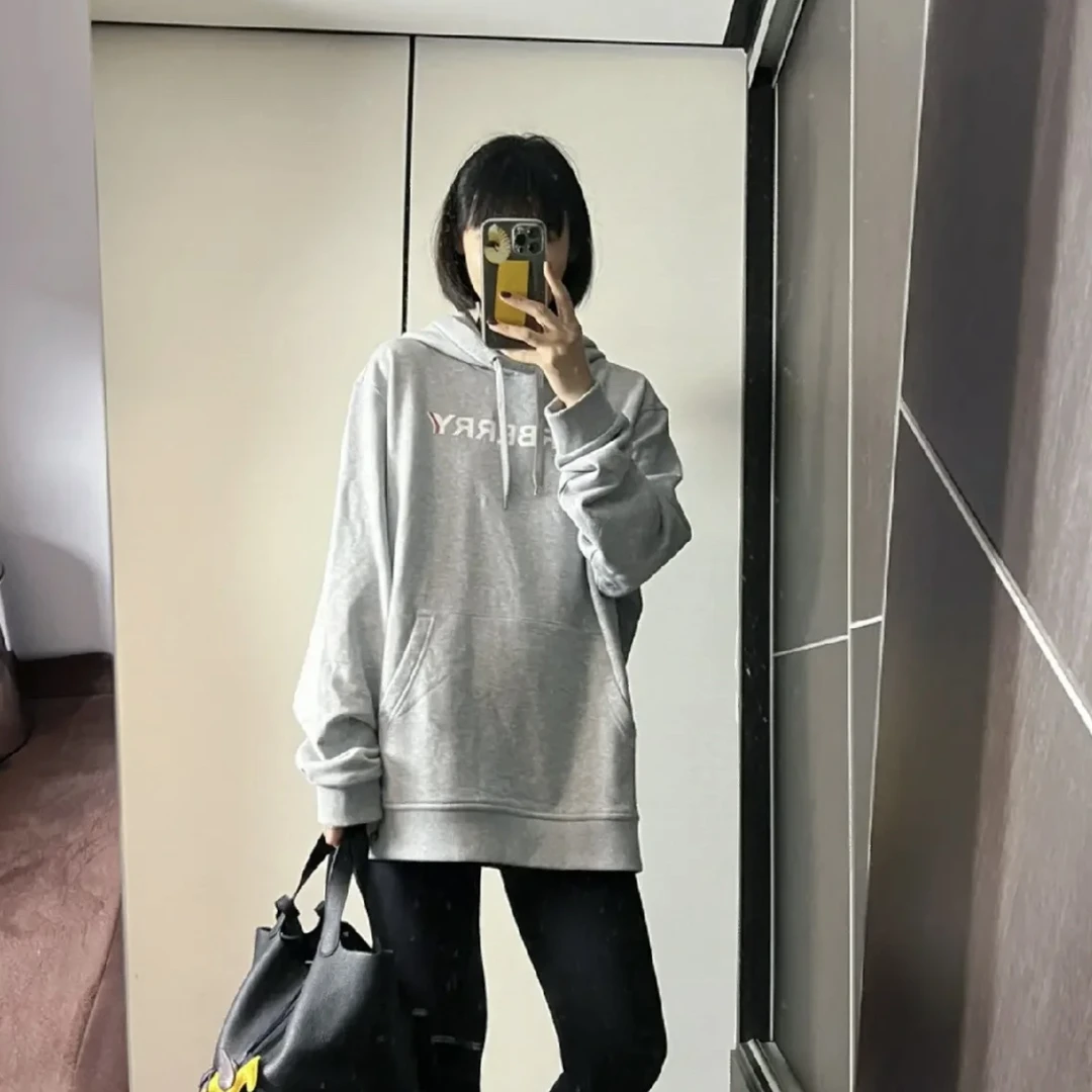 Burberry/博柏利/灰色连帽卫衣 M码 99新 GM000596