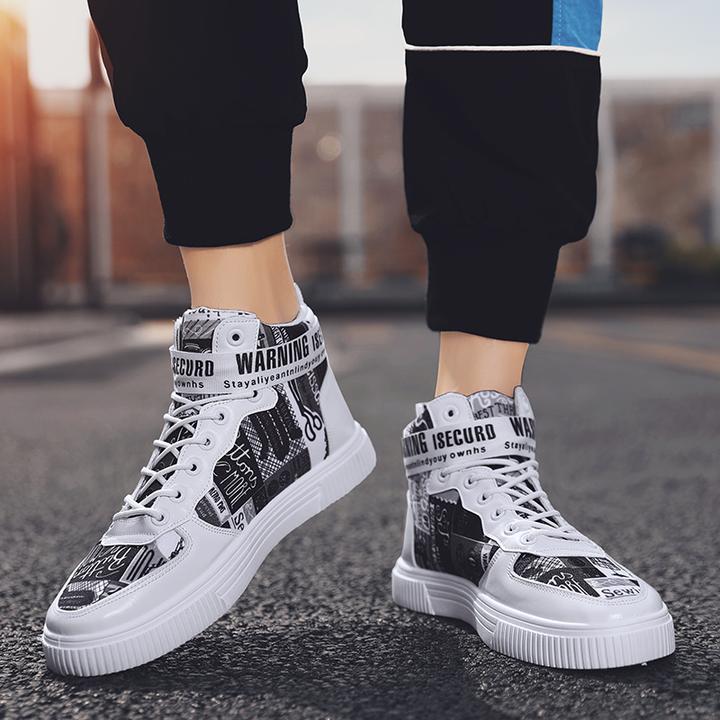 5832新款帆布鞋户外运动休闲板鞋高帮鞋百搭情侣潮鞋潮流增高鞋