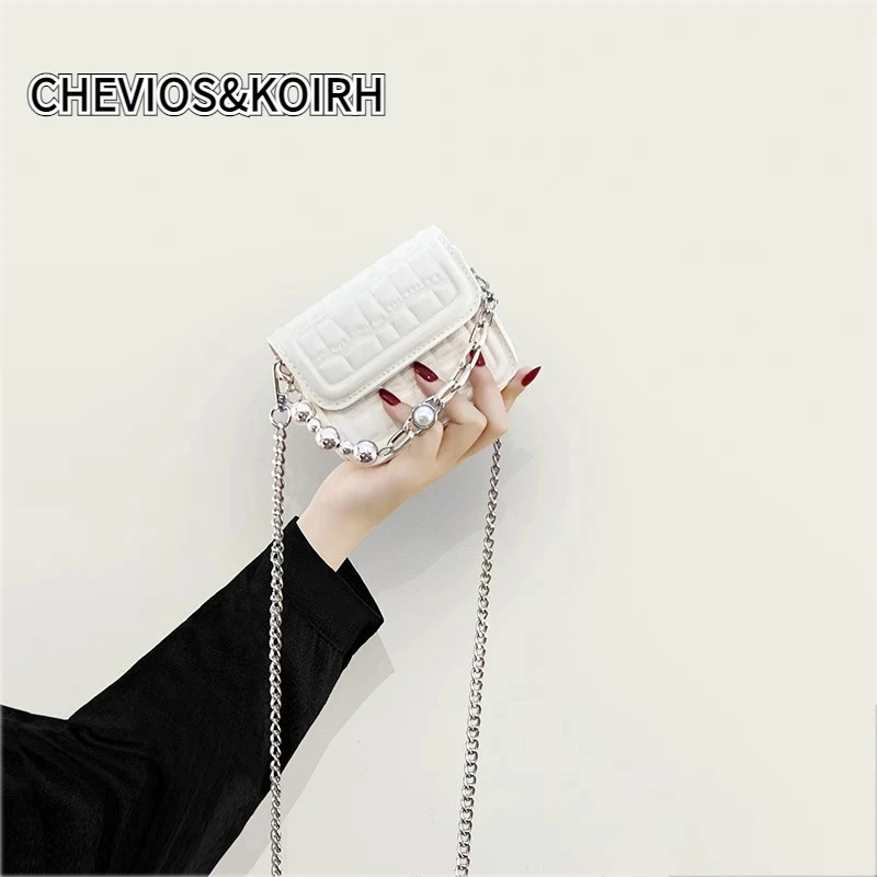 CHEVIOS&KOIRH新款时尚包2025新款时尚链条迷你口红包高级质感包