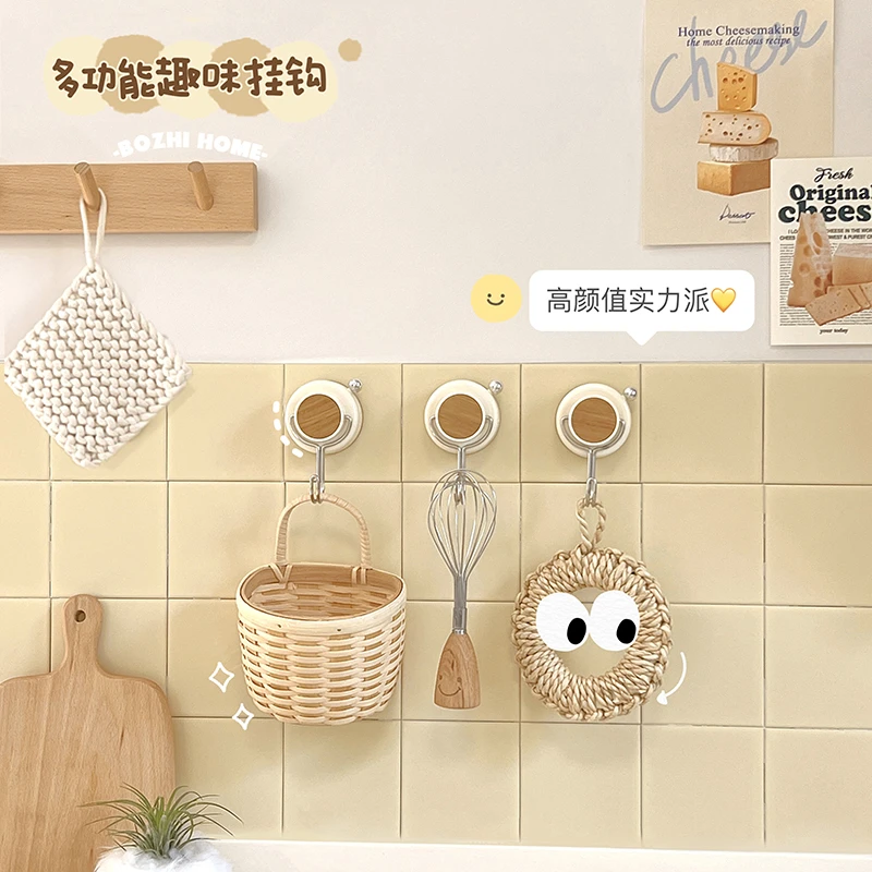 吸盘挂钩免打孔厨房墙上强力承重卫生间多功能浴室无痕壁挂式粘钩