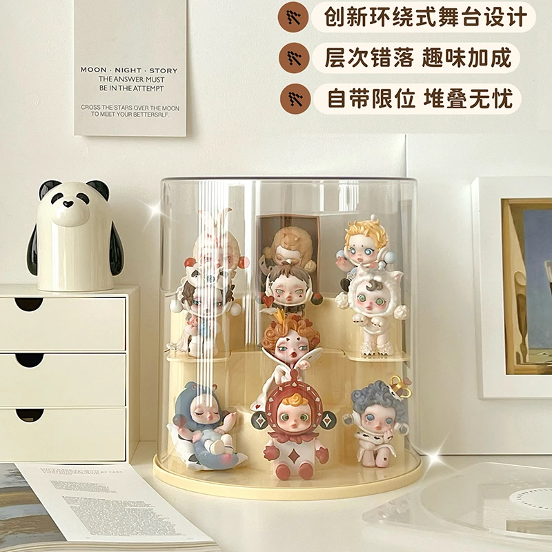 小野泡泡玛特展示盒透明亚克力展示架盲盒收纳乐高摆件手办展示柜
