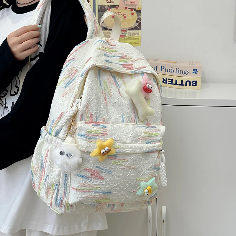 书包女ins风高颜值设计感小众初中女生高中生双肩包女大学生背包