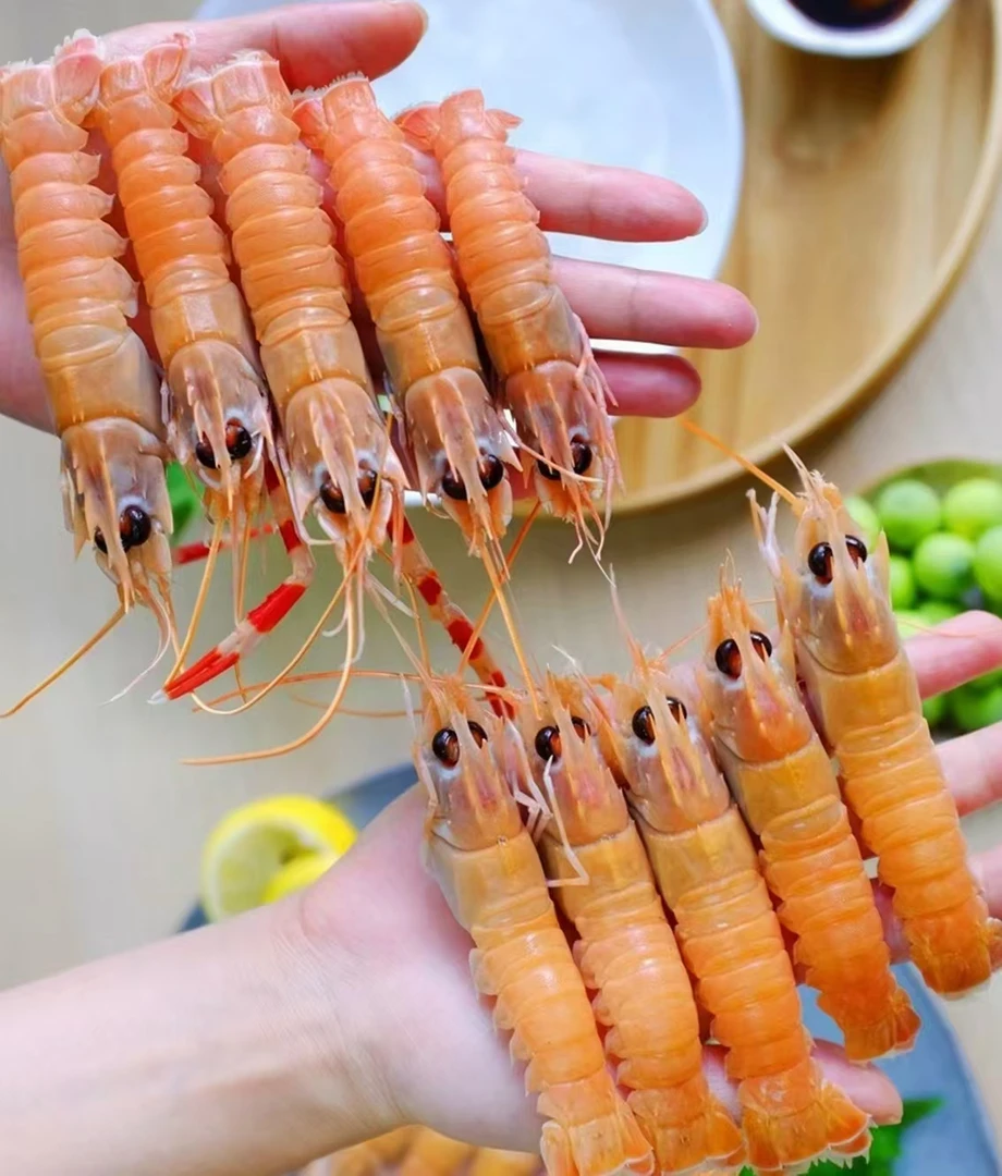 刺身佳品船冻野生新鲜美味海鳌虾20—25只/  250g/盒   4盒