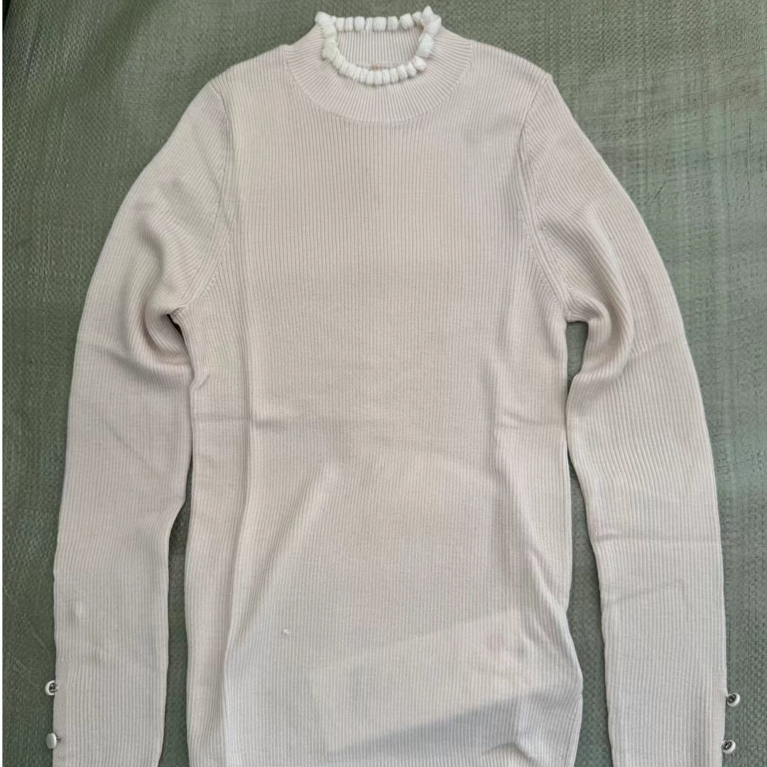 【吉岚严选】休闲修身时尚长袖百搭条纹圆领羊毛衫JL23112