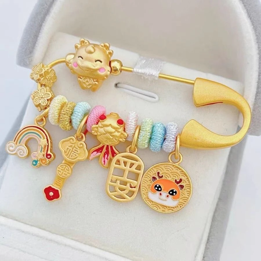 合金胸针 孕妇平安别针婴儿外出随身挂件新生儿宝宝平安别针可爱