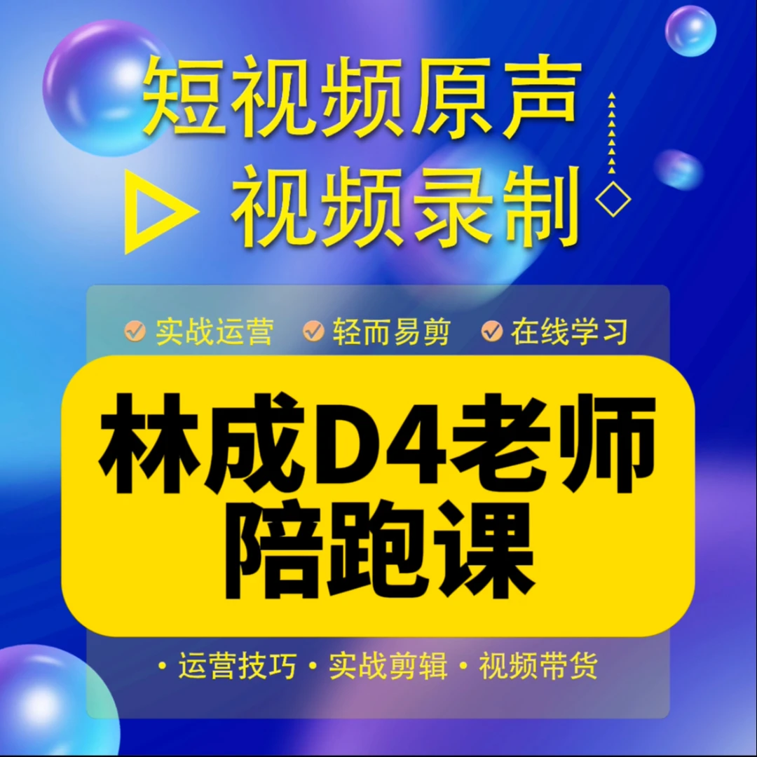 林成D4老师私教陪跑课（报名入口）