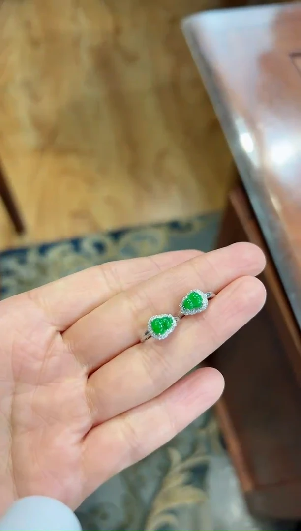 【闪购商品】翡翠耳饰18K金镶嵌 翡翠 耳饰