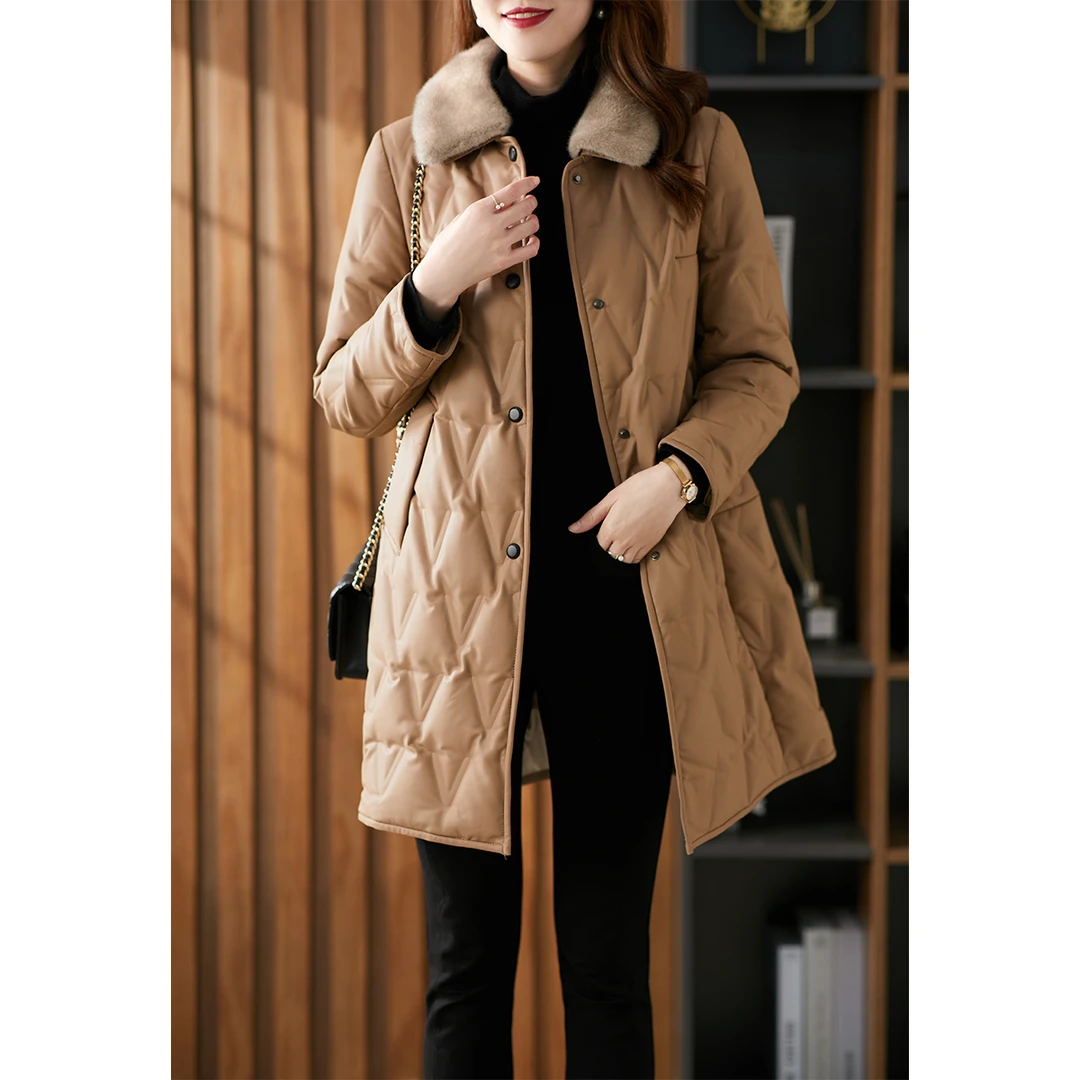 【葛行长精选】原形轻薄羽绒服小个子2024时尚白鸭绒修身保暖83865