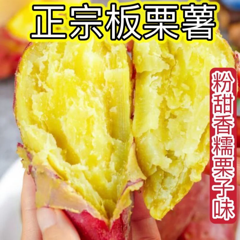 【爆粉】正宗临潼黄心板栗红薯批发蜜薯番薯地瓜芋头当季新鲜蔬菜