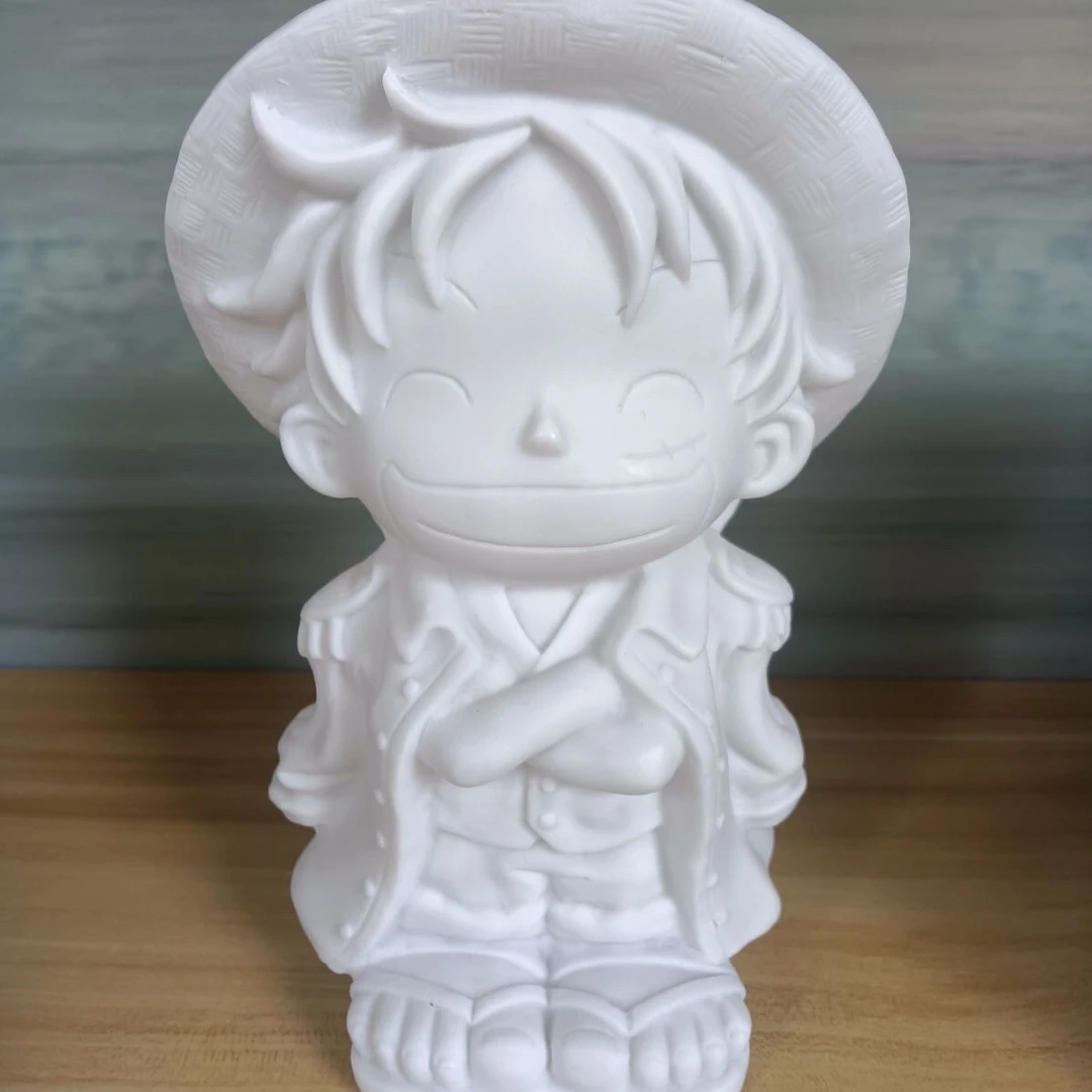 3D立体海贼王路飞石膏娃娃网红款手工DIY彩绘涂鸦零售摆摊批发