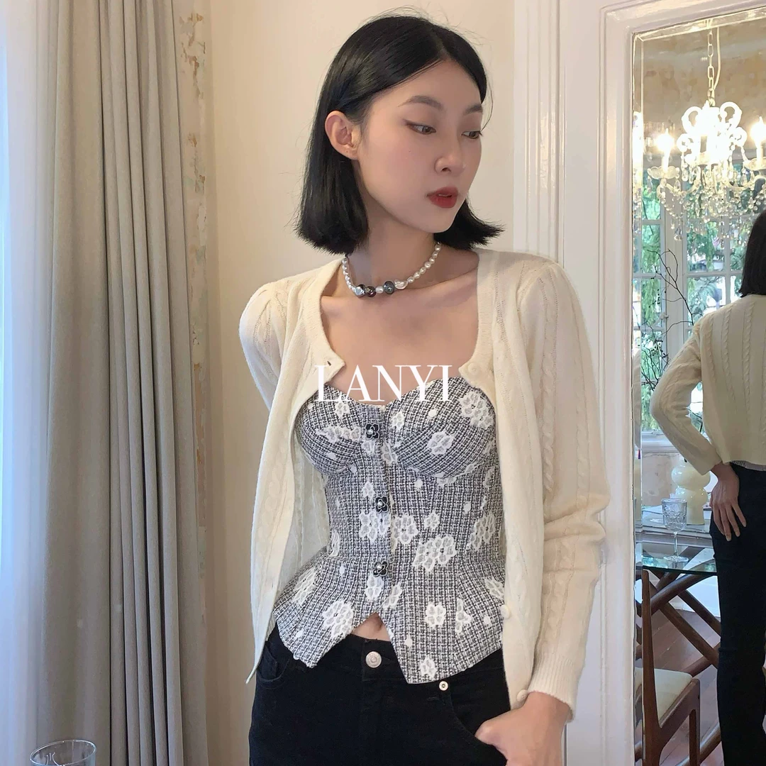 LANYI岚怡壹山茶花小马甲风百搭鱼骨胸衣（仅胸衣）