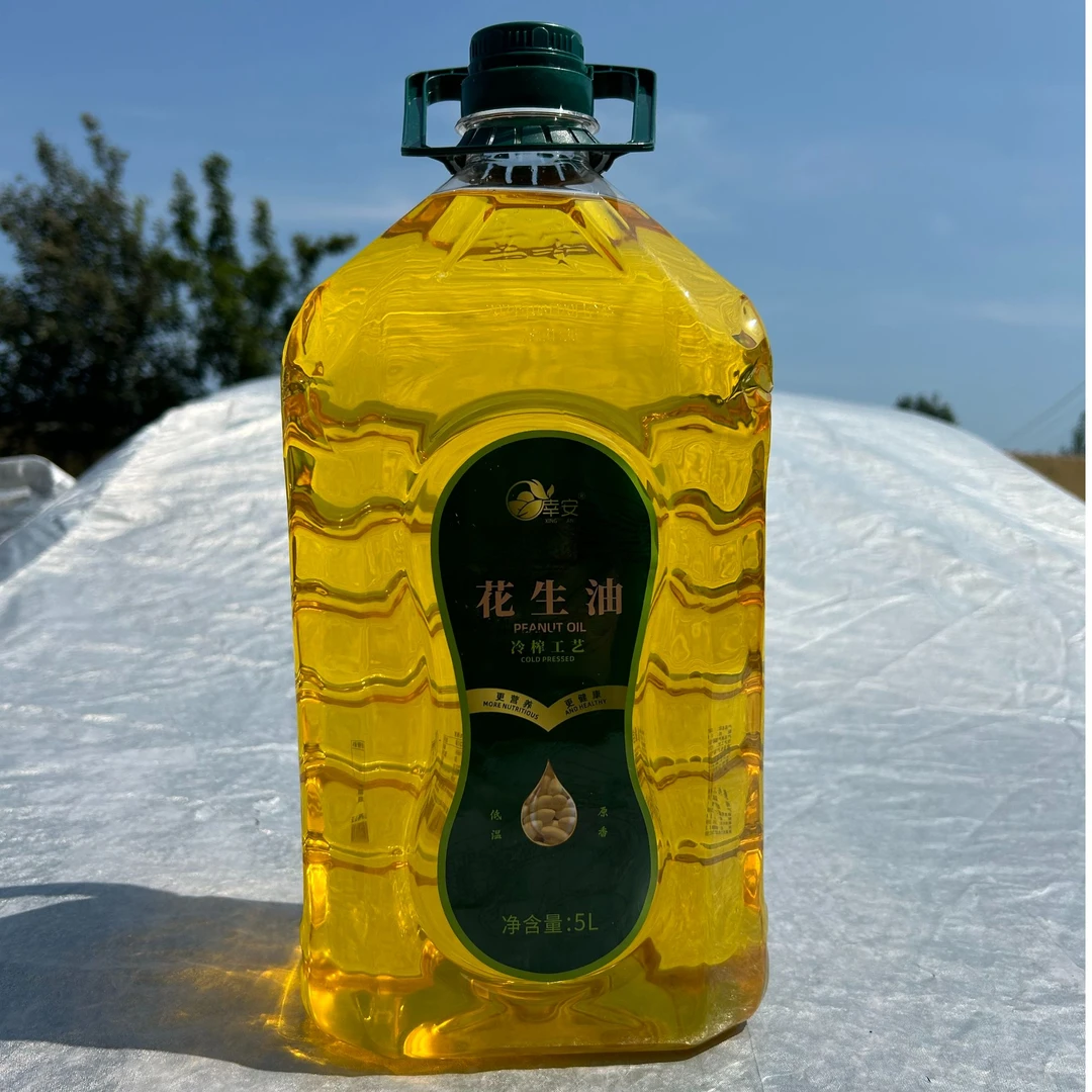 幸安一级脱皮花生冷榨花生油  高端原料榨高端花生油