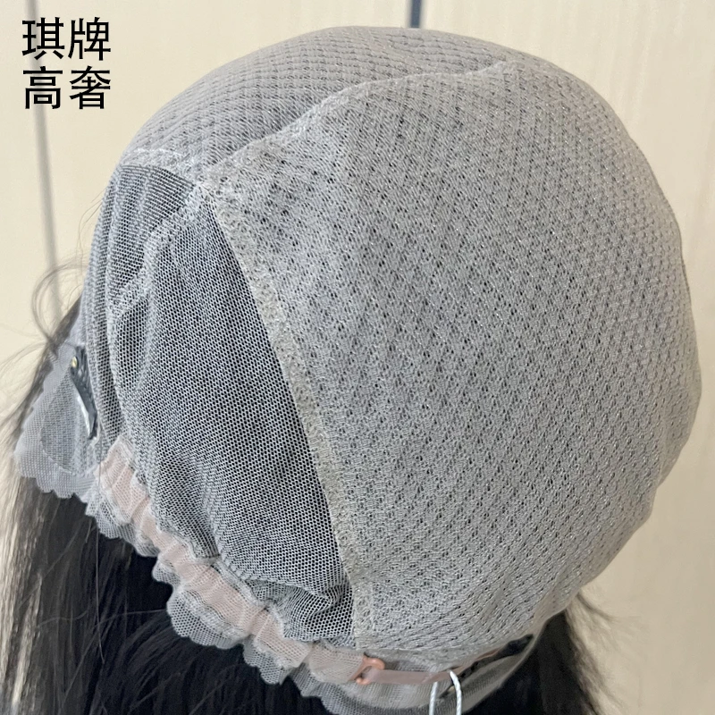 【前后递针】琪牌假发真人发丝女款网红黑长直发仿真头皮蓬松自然