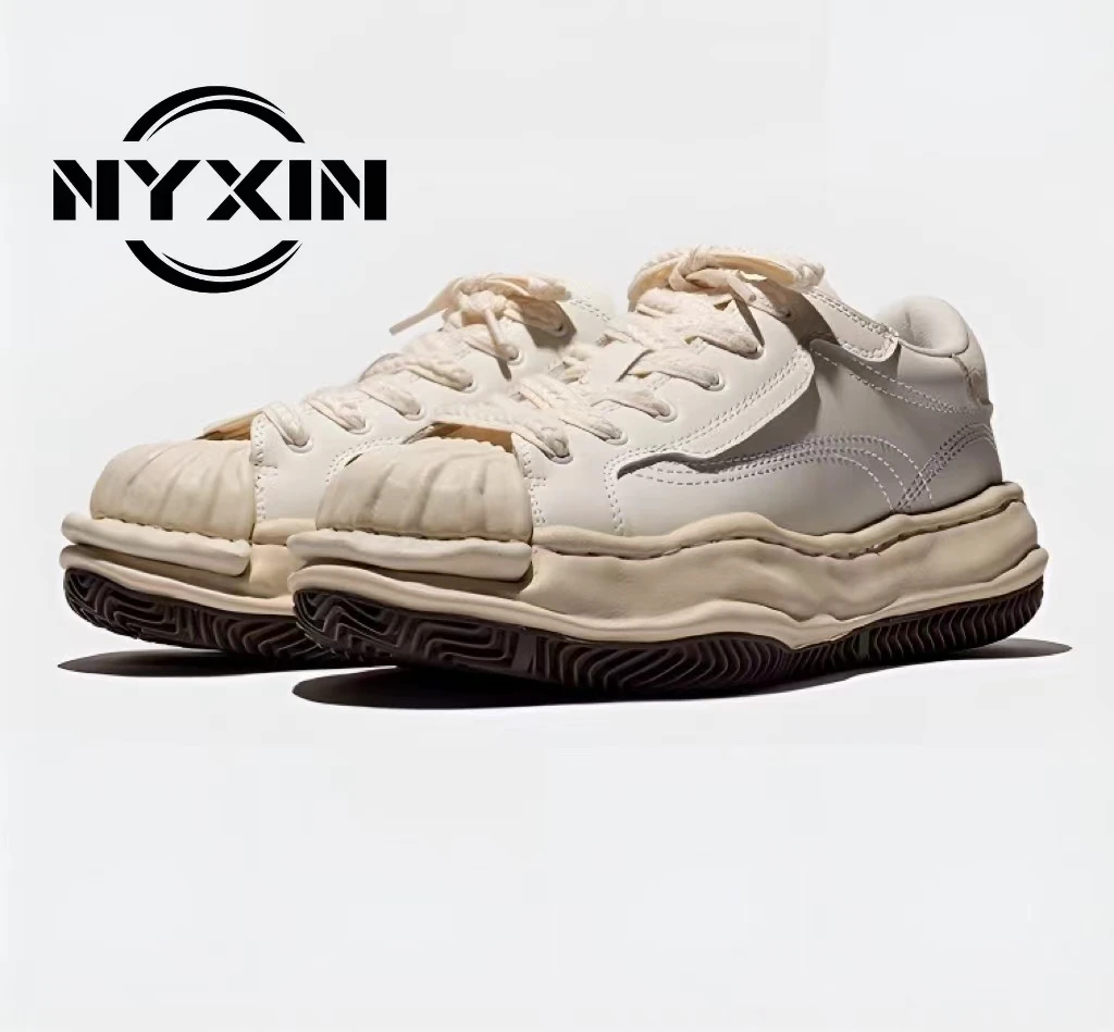 NYXIN 新款溶解鞋贝壳头厚底增高板鞋男女休闲鞋春秋季百搭小众