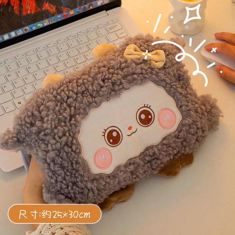 【新国标】充电式热水袋防爆暖宝宝暖水袋注水女热敷毛绒可爱暖手宝