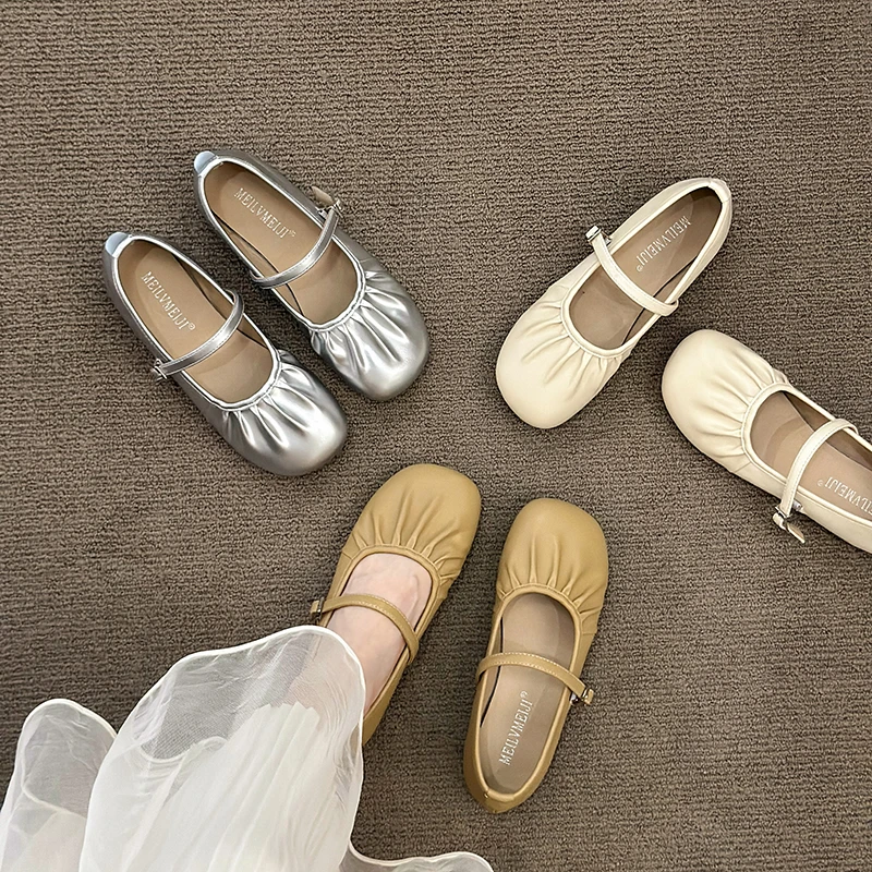 皮鞋百搭夏季软底法式平底温柔浅口春夏晚晚风女鞋子