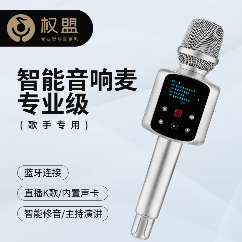 权盟炫声麦无U段标配版新包装，自带音响内置声卡直播 录歌 电视