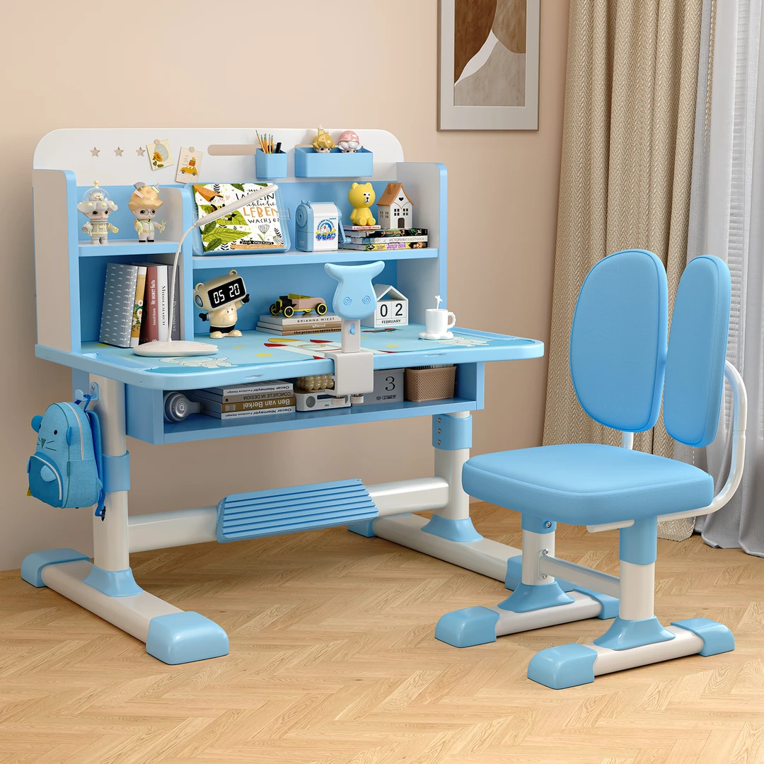 儿童学习桌小学生家用写字书桌小孩写作业同款日用可升降桌椅套装