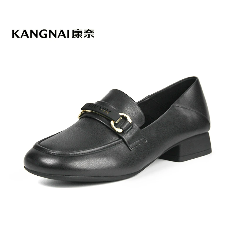 Kangnai/康奈36058专柜正品真皮乐福豆豆牛皮舒适女单鞋女生皮鞋