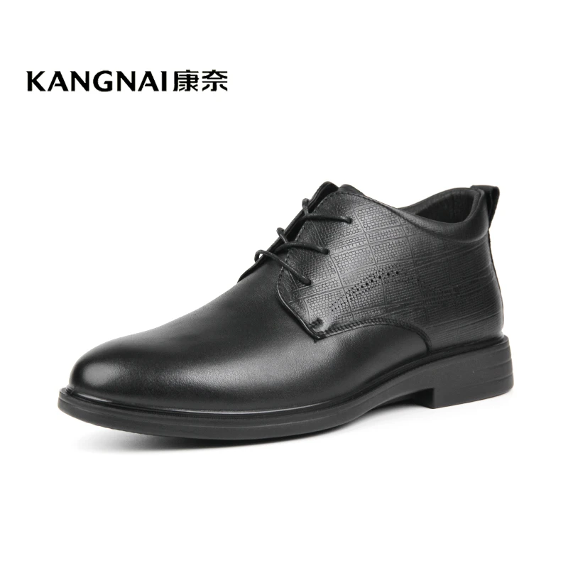 Kangnai/康奈37520专柜正品冬正装舒适真皮加绒保暖短靴男士皮鞋