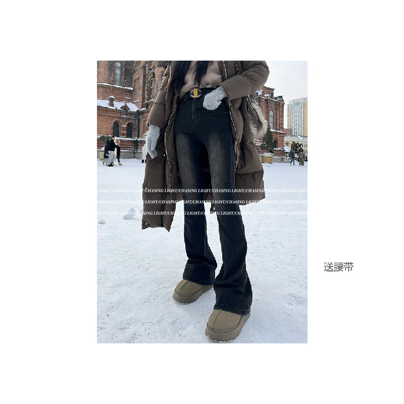 CHASING LIGHT【加绒显瘦喇叭阔腿裤】K1228
