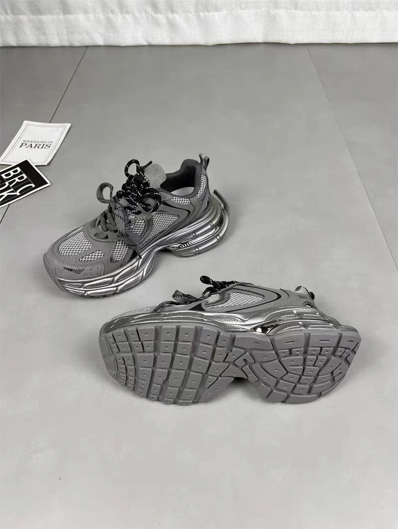 秋季新款防滑厚底拼色老爹鞋女舒适休闲百搭跑步鞋Y709