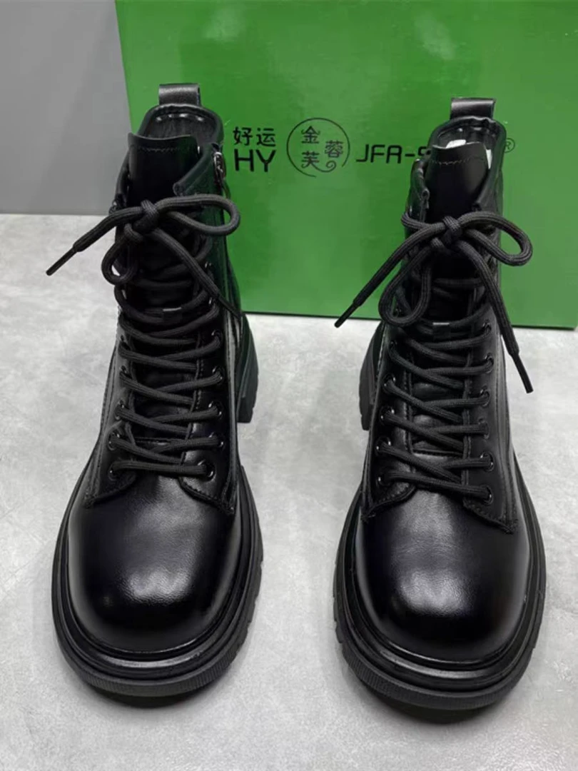 厚底马丁靴女冬季英伦风爆款骑士短靴女鞋5870