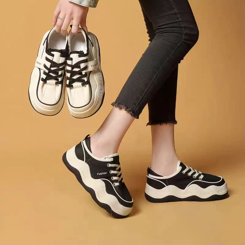 女新款春秋增高松糕复古百搭休闲运动鞋H97-5