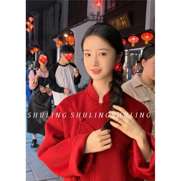 SHULING【中式大衣】秋冬中式风盘扣款大衣