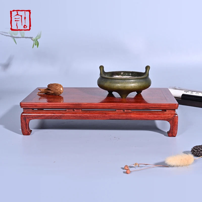 印度小叶紫檀底座收藏精品家用红木花几盆景摆件