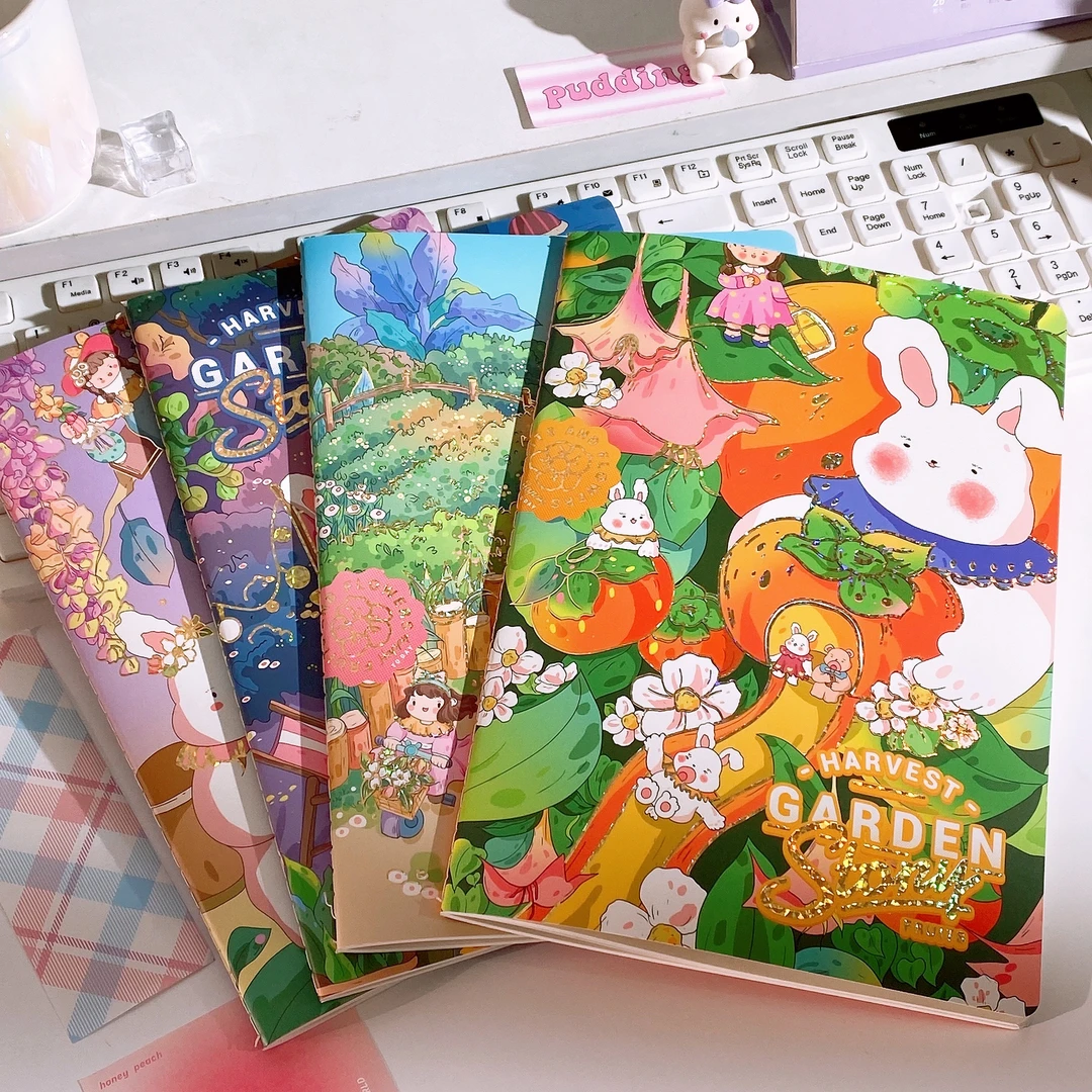 三年二班花园系列B5横线本学生文具车线本套装作业本笔记本 L