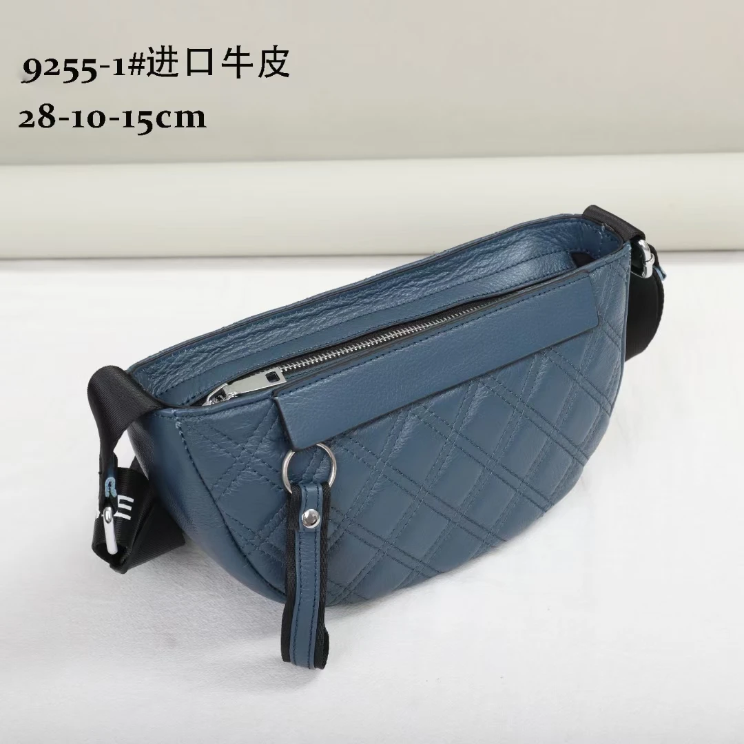 9255-1#时尚百搭真皮女士斜跨肩包