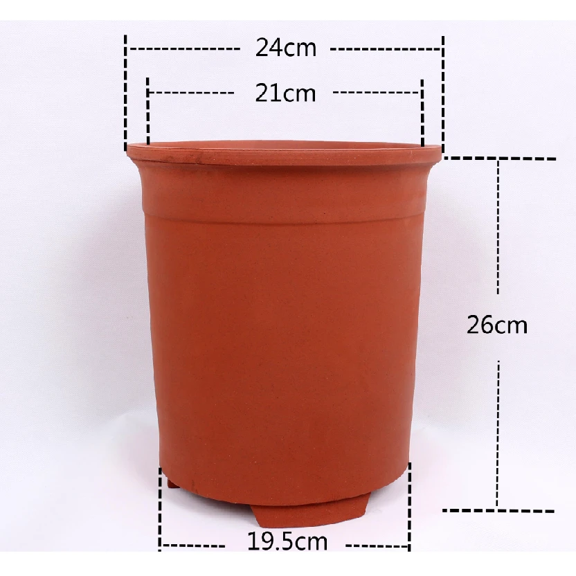 海观直筒花盆大号透气兰花盆君子兰花盆紫陶盆素盆家居室内