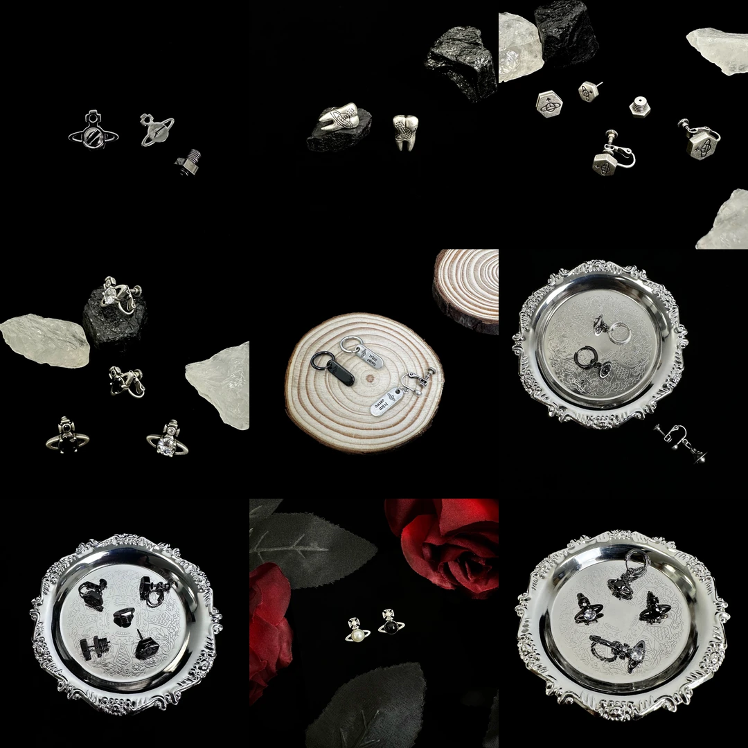 铜合金耳饰 耳夹单个！！！土星耳夹集合