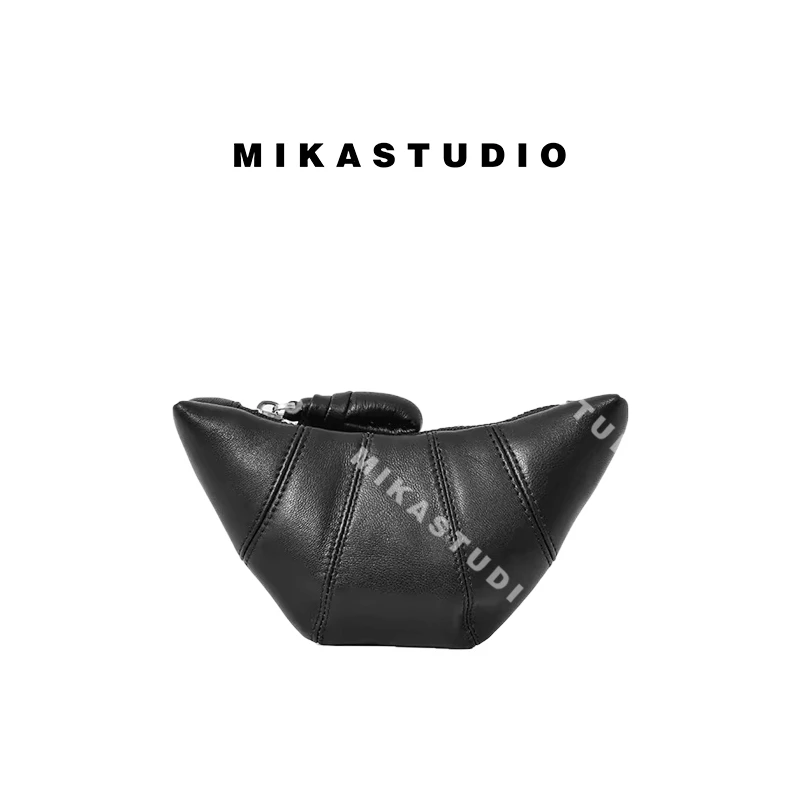MIKASTUDIO/零钱牛角可颂包包【 100%牛皮】ZYNJB