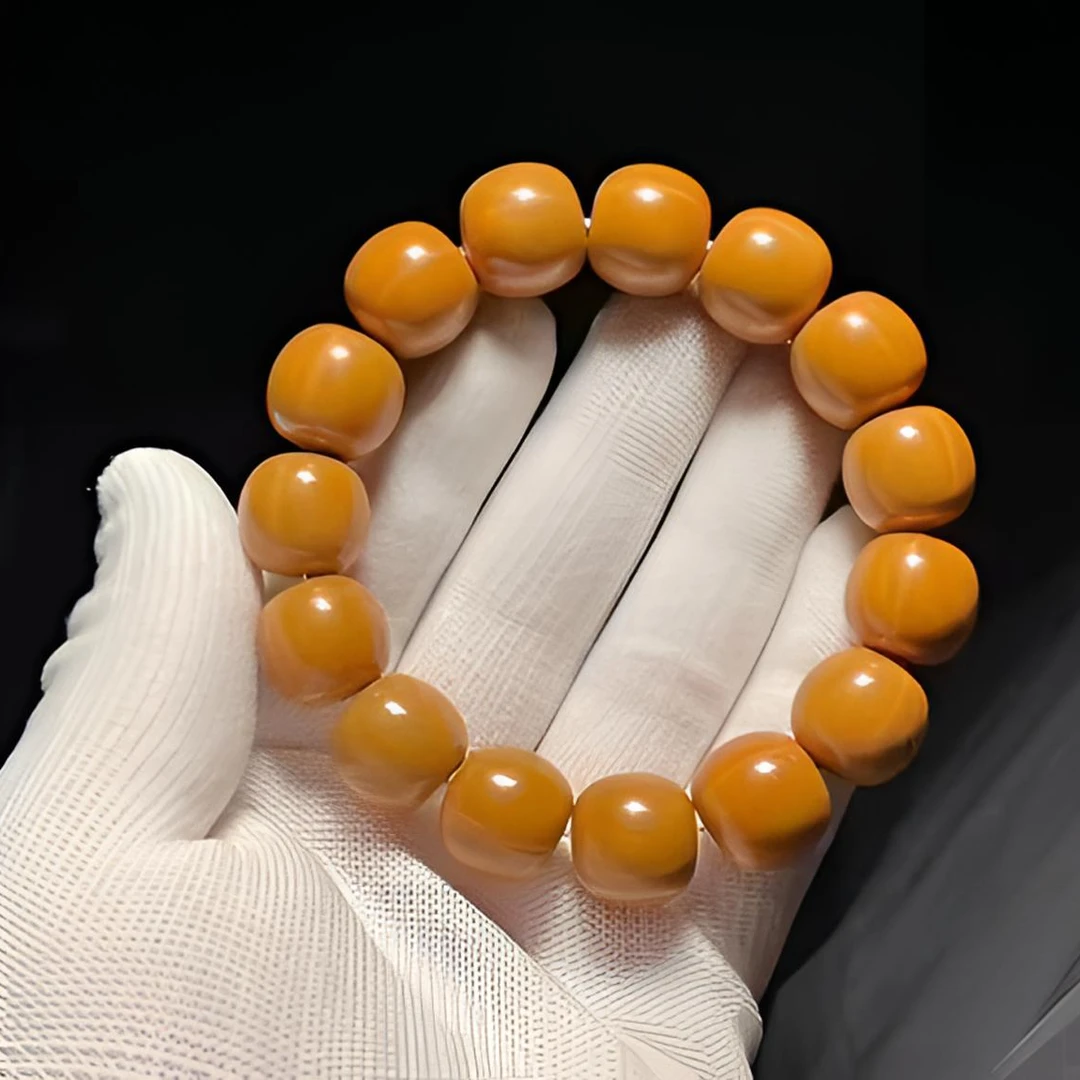 漂亮文玩-猴头核桃微瑕老型原色猴头手串