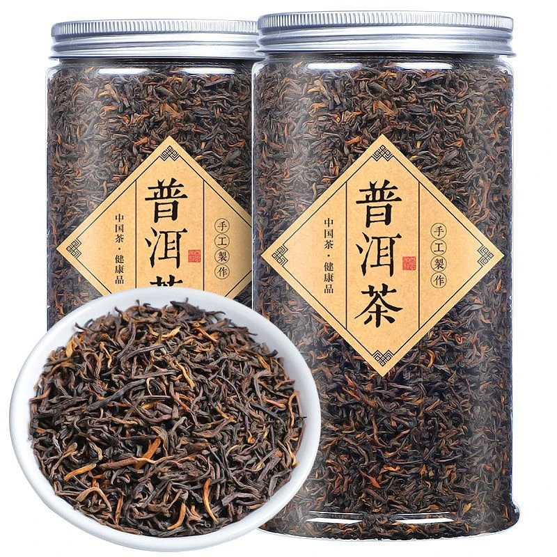普洱茶熟茶散茶渤海宫廷普洱金牙陈年老普洱散罐装250g
