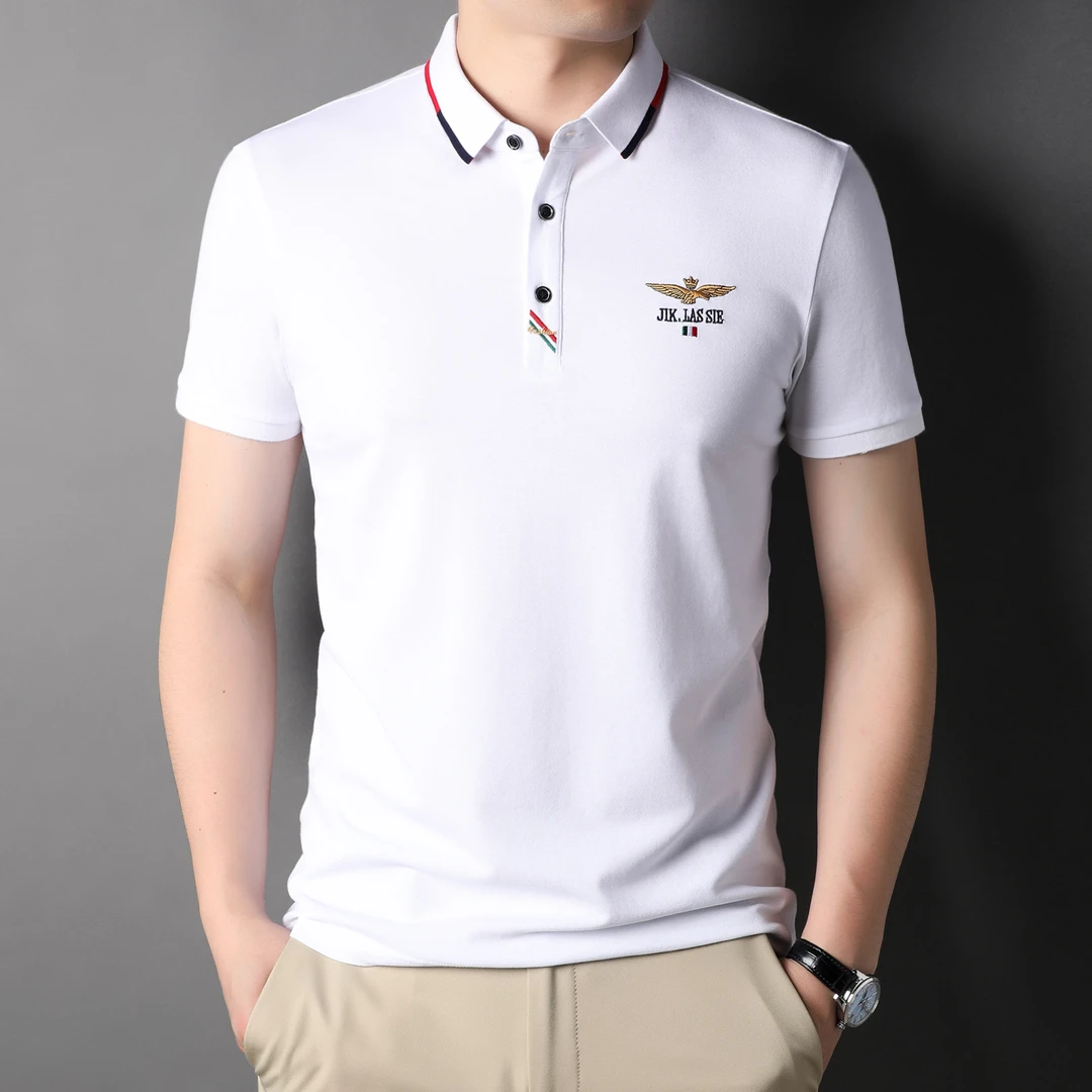 【专柜正品】男士短袖T恤纯棉高档时尚休闲半袖商务翻领POLO衫夏季