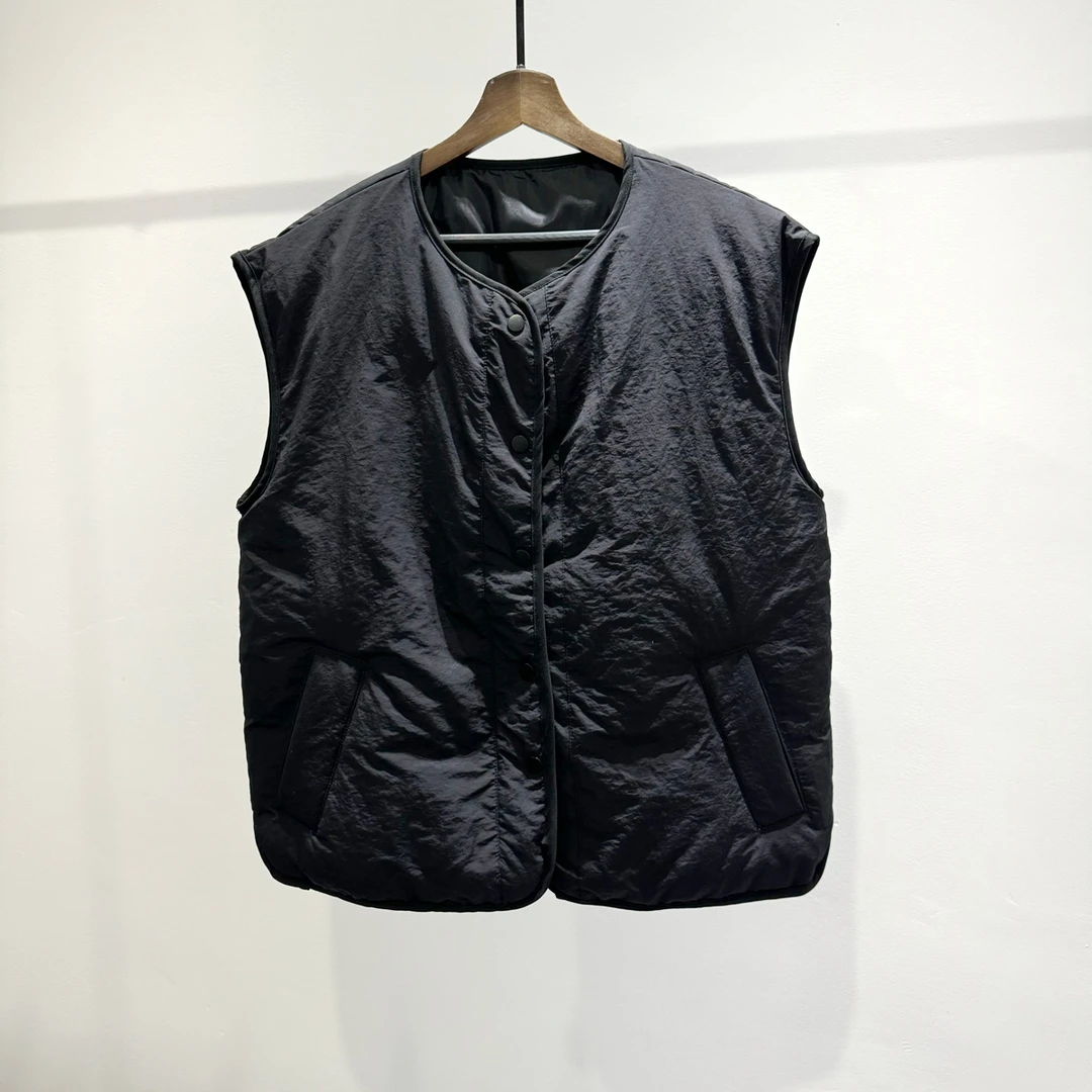 男士小众文艺百搭圆领羽绒马甲潮流韩版冬季保暖宽松叠穿背心外套