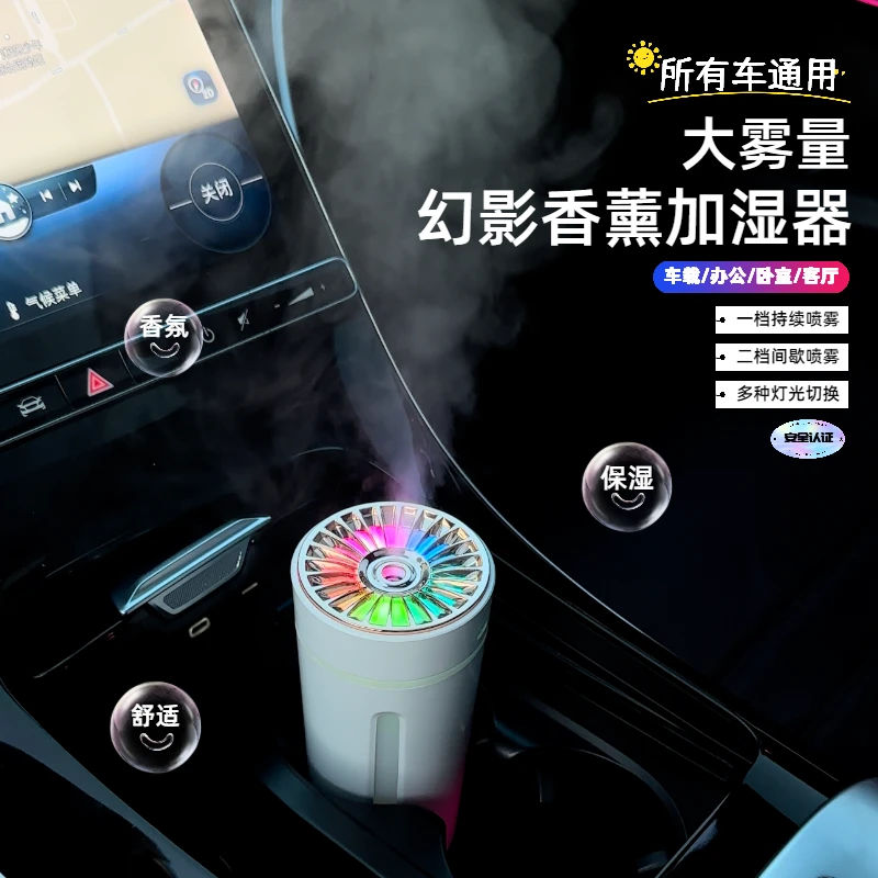 车载加湿器空气净化器雾化香薰喷雾机炫彩家用加湿器US B款加湿器
